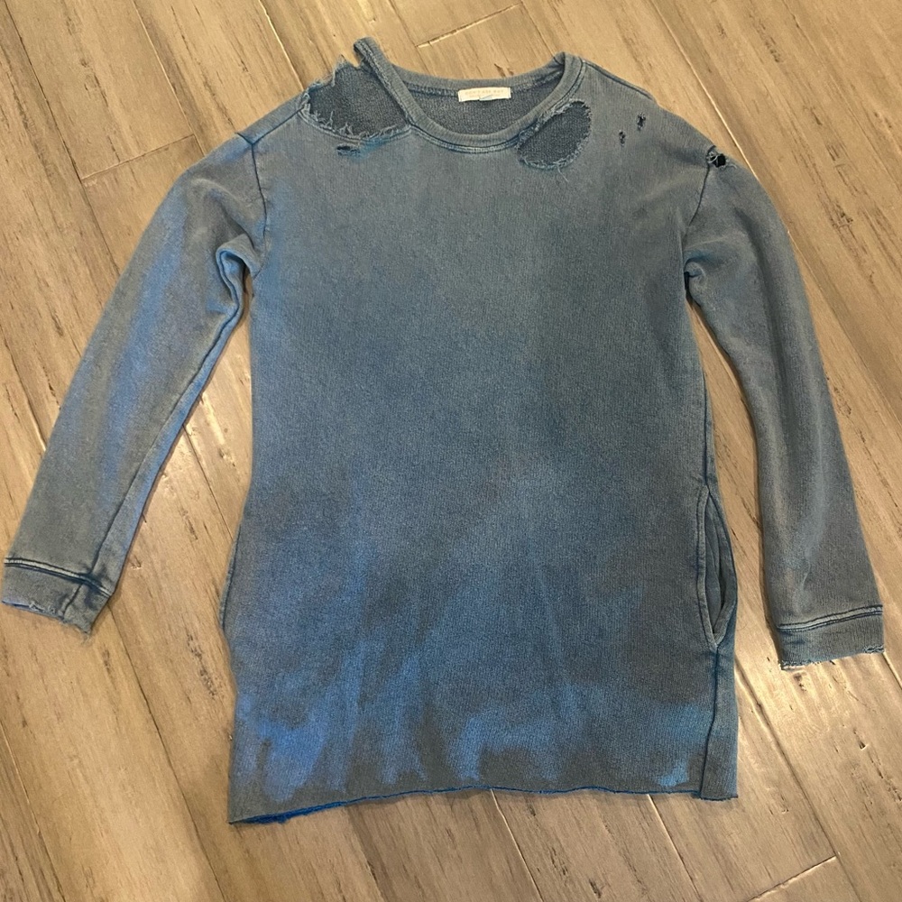 Distressed Sweater Mini Dress